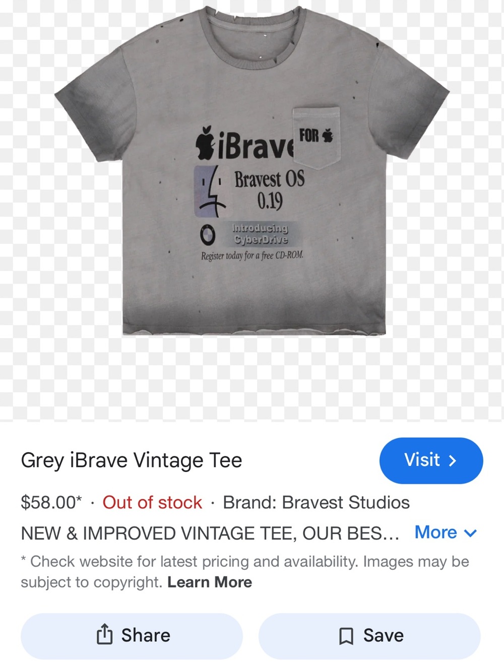Bravest Studios Kids Light Grey iBrave Graphic Tee